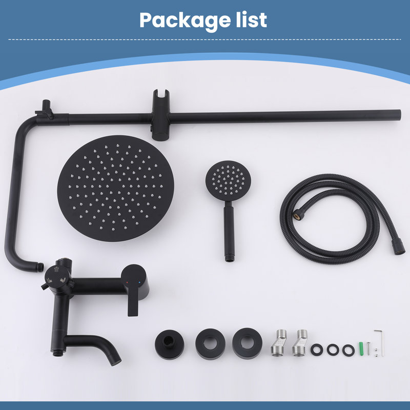 Aqua Gallery Wall Mount Triple Function Outdoor Shower With